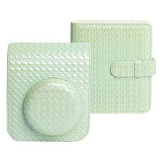 인스탁스 미니12 즉석카메라 전용가방 + 2단앨범 머메이드 키트 세트 민트, 인스탁스 미니12민트, 1세트