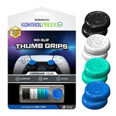 컨트롤프릭 No Slip Thumbgrip PS5 4종 x 2p 세트, 혼합색상, 1세트