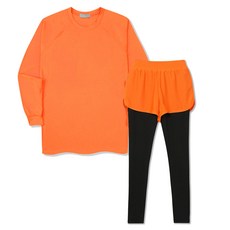 ILLUSO 女款Oversize長袖防磨衣 + 三分短褲層搭內搭褲套裝