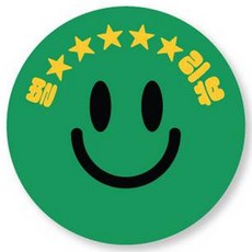 DESIGN AGIT 微笑評論貼紙, 1000個, 綠色微笑