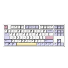 한성컴퓨터 염료승화 EDITION 유무선 텐키리스 키보드, Purple Heart(화이트 + 퍼플 + 핑크 + 옐로), GK893B PRO, 무접점