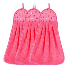 소니오 컬러 애플 소프트 핸드타월 26 x 42 cm, 03 핑크, 3개