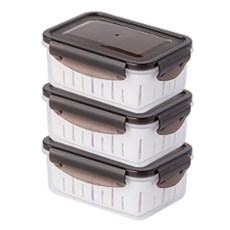 Nanu Dam 經典迷你瀝水籃密封盒 700ml, 3個, 單品