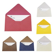 Hallmark 素色名片信封 6款 x 6入組, 混色, 1套