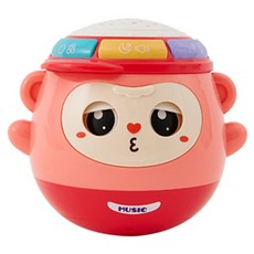 LITTLE CLOUD 幼兒用猴子不倒翁旋律玩具, 粉色