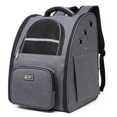 PURPLEPET 寵物外出提籠 移動後背包, 1個, 炭灰色