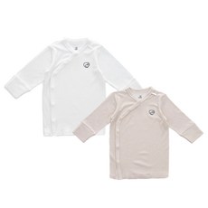 Bubaby 新生兒基本款紗布衣2件組