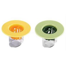 防蟲防臭水槽隔氣塞 2入, 黃綠色