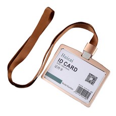 Maket Gamseong 金屬橫式名牌掛繩, 金色, 5個