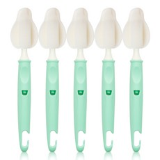 lieto MOTHER'S LOVE 嬰兒用奶瓶奶嘴清潔刷, 春綠色, 5個