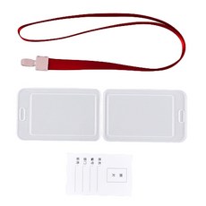 Maket Gamseong 名牌員工證卡片套組, 15套, 紅色