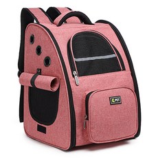 PURPLEPET 寵物籠子外出背包, 1個, 淺粉色