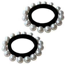 럭키밤비네 아동용 진주포인트 봉봉 스크런치 2p 세트