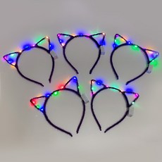 gelluna LED貓咪派對髮箍 LG-04, 3 紫色, 5個