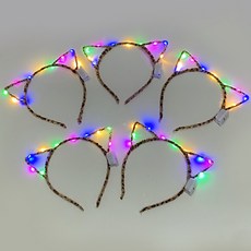 gelluna LED 貓咪派對髮箍 LG-04, 4 豹紋, 5個