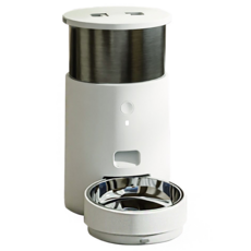 鳥語花香 寵物智能餵食器light, 雲朵白 304不鏽鋼碗, 1個