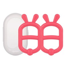 sillymann 矽膠嬰兒背帶固齒器 WSB213, 淺粉色, 1個