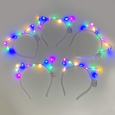 gelluna LED 貓咪派對髮箍 LG-04, 8 白色, 5個