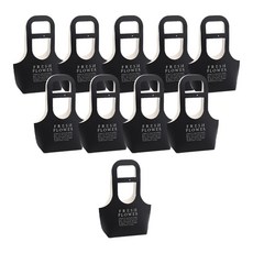 ABM종이 꽃 바구니 쇼핑백, 블랙, 10개