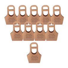 ABM 紙花籃購物袋, 牛皮紙色, 10個