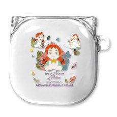 안녕앤 해피 투명 갤럭시 버즈2 프로 / 버즈2 / 프로 / 라이브 호환 투명 하드 케이스, 해피 네이쳐 앤