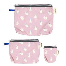BEBE CHOUETTE 防水藥物收納包 + 尿布袋 + 便當袋組合, 兔子