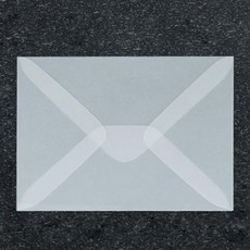 아이엔피 클래식 청첩장 엽서봉투 13 x 9 cm M자형, 반투명, 20개