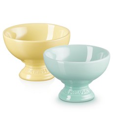 LE CREUSET 冰淇淋杯2入組, 1組, 埃莉斯黃，胡椒色