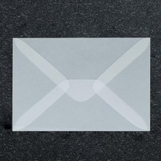 Inp 經典款婚禮請柬明信片信封 16 x 11 cm M字型, 半透明, 20個