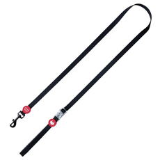 퍼피갤러리 반려동물 weather proof 하트 방수 리드줄, 블랙, 1개