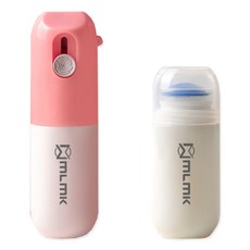 Tucobi 多合一宅配單個資去除液美工刀 Plus 粉紅色 20ml + 補充液 20ml 組合, 透明, 1套