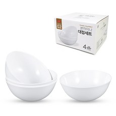 骨瓷餐碗, 白色, 4個