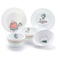 Corelle Brands 康寧餐具 Snoopy露營 韓式 1人小菜碗組 5p, 單一顏色, 餐具5件組, 1套