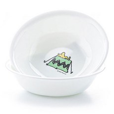 코렐 스누피캠핑 앞접시, 2개, 단품, 혼합색상