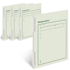 Munid it spring 粉彩橫線筆記本, 4個, 柔和綠