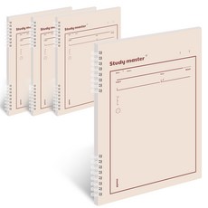 뮤니드 it spring 파스텔 라인노트, 베이지, 4개