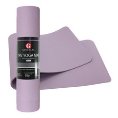 GOMUNARA TPE 瑜珈墊 + 收納綁帶 + 收納袋套裝 加寬款, 丁香紫