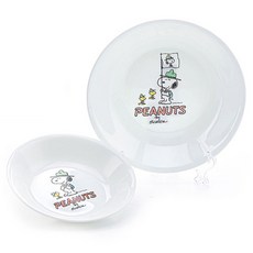 Corelle Brands 康寧餐具 Snoopy露營 中+大配菜碗組, 混合色, 1套