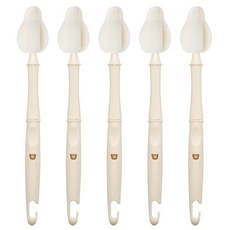 리에또 클린 롱 젖병 젖꼭지 세척솔, 5개, 오트밀