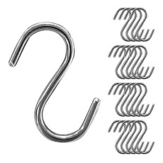 World Clean 迷你不鏽鋼S型掛鉤, 20個, 銀色