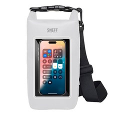 SNEFF 泛舟斜背手機防水包, 白色