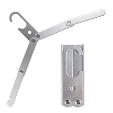 루아즈 캠핑 여행용 휴대용 접이식 옷걸이, 실버, 1단, 1개