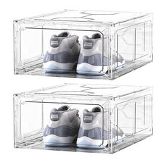 Pernoel 磁吸式鞋盒 2入, 透明白, 2個
