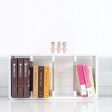 CUBICS 韓國製迷你書擋, 白色, 4層