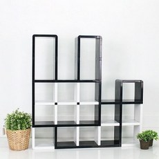 CUBICS 迷你裝飾櫃 小兔子, 4層, 白+黑