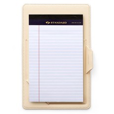 퍼니메이드 가죽 커버 노트패드 홀더 A5 + 노트패드 세트, 바닐라크림, 1개