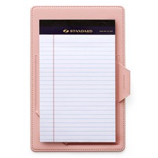 FunnYmade 皮革封面筆記本夾 A5 + 筆記本套組, 1個, 1入, 浪漫粉