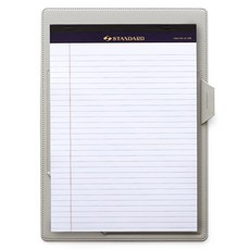 퍼니메이드 가죽 커버 노트패드 홀더 A4 + 노트패드 세트, 라이트그레이, 1개