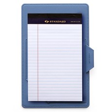 FunnYmade 皮革封面筆記本夾 A5 + 筆記本套組, 1個, 1入, 柔和藍