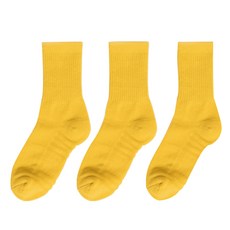 TECH SKIN 彩色系列高爾夫球襪3雙組, 1套, 黃色